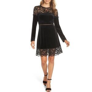 Avec Les Filles Velvet & Lace Dress